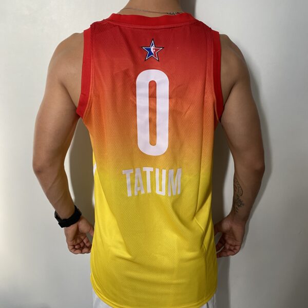 Camiseta Regata Basquete NBA All-Star Game "Team Giannis" Statement Edition Jayson Tatum 0 2023 Laranja Jordan - Imagem 14
