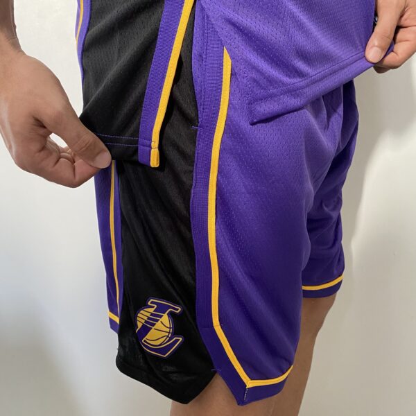Short Bermuda NBA Los Angeles Lakers Statement Edition Roxa 2023 Jordan - Imagem 3
