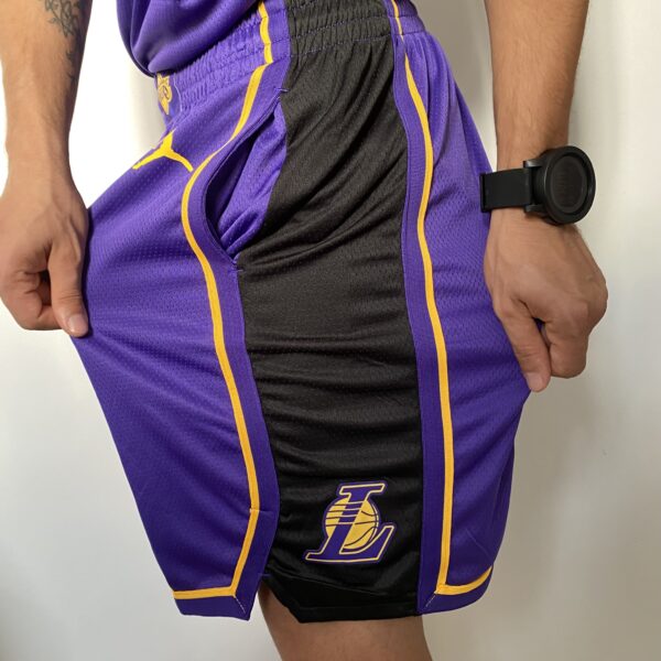 Short Bermuda NBA Los Angeles Lakers Statement Edition Roxa 2023 Jordan - Imagem 6