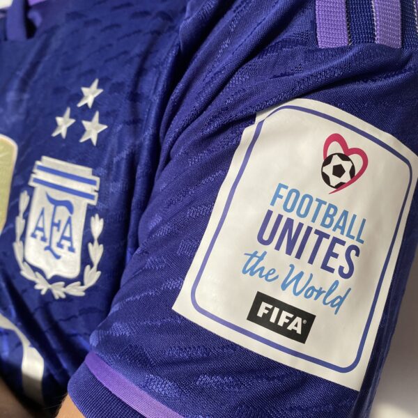 Camisa Seleção Argentina Away - Campeão Mundial - (2) Patch Copa do Mundo Catar - 3 Estrelas - Messi 10 - 2023 Adidas - Versão Jogador - Imagem 5