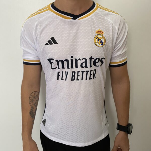 Camisa Real Madrid Home Versão Jogador 2024 Adidas Branca - Imagem 1