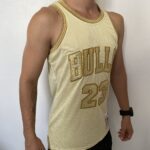 Camiseta Regata NBA Mitchell & Ness 1997/98 Dourada - Chicago Bulls - Michael Jordan 23 - Edição Especial - Midas - Imagem 8