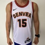 Camiseta Regata NBA Denver Nuggets Nikola Jokic 15 City Edition Branca 2023 Nike