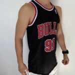 Camiseta Regata NBA Mitchell & Ness 1997/98  - Chicago Bulls - Dennis Rodman 91 - Edição Especial - The Finals - Preta - Imagem 10