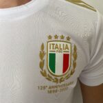 Camisa Seleção Itália Comemorativa 125 Anos 2023 Branca Dourada Adidas - Imagem 5