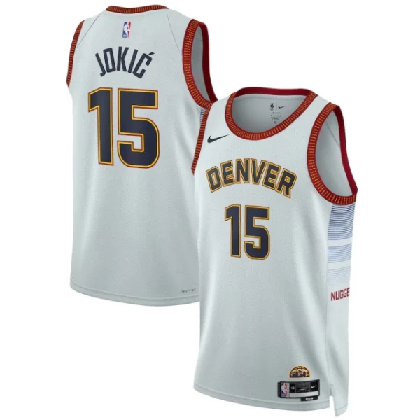 Camiseta Regata NBA Denver Nuggets Nikola Jokic 15 City Edition Branca 2023 Nike - Imagem 18