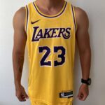 Camiseta Regata NBA LeBron James Los Angeles Lakers 23 Icon Edition Amarela 2023 Nike