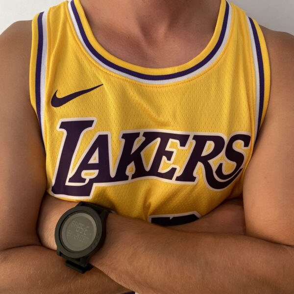 Camiseta Regata NBA LeBron James Los Angeles Lakers 23 Icon Edition Amarela 2023 Nike - Imagem 8