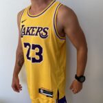 Camiseta Regata NBA LeBron James Los Angeles Lakers 23 Icon Edition Amarela 2023 Nike - Imagem 10