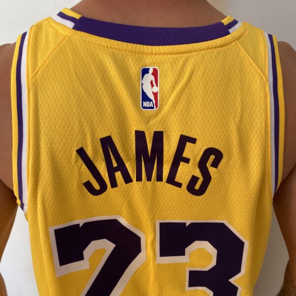 Camiseta Regata NBA LeBron James Los Angeles Lakers 23 Icon Edition Amarela 2023 Nike - Imagem 16