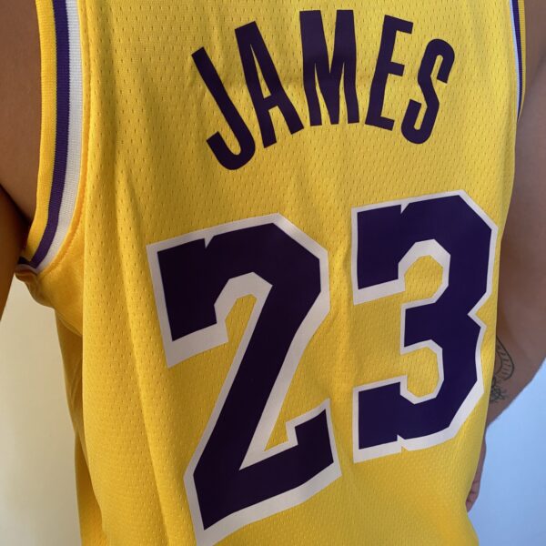 Camiseta Regata NBA LeBron James Los Angeles Lakers 23 Icon Edition Amarela 2023 Nike - Imagem 19