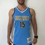 Camiseta Regata NBA Camiseta Regata NBA Mitchell & Ness 2016/17 – Denver Nuggets – Nikola Jokic 15 – Azul Celeste - Imagem 2