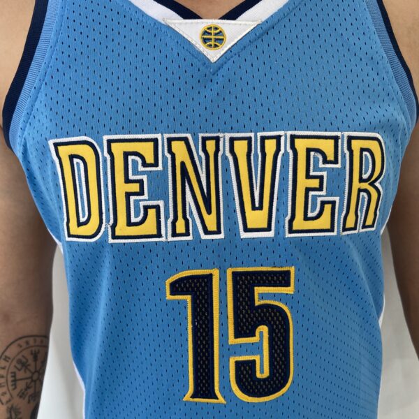 Camiseta Regata NBA Camiseta Regata NBA Mitchell & Ness 2016/17 – Denver Nuggets – Nikola Jokic 15 – Azul Celeste - Imagem 3