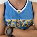 Camiseta Regata NBA Camiseta Regata NBA Mitchell & Ness 2016/17 – Denver Nuggets – Nikola Jokic 15 – Azul Celeste - Imagem 6