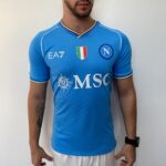 Camisa Napoli Home 2024 Jogador Azul EA7 Armani - Imagem 2