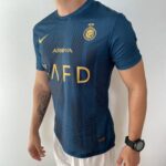Camisa Al Nassr Away Versão Jogador Cristiano Ronaldo 7 CR7 2024 Nike Verde - Imagem 14