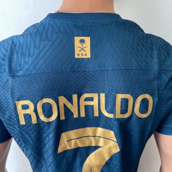 Camisa Al Nassr Away Versão Jogador Cristiano Ronaldo 7 CR7 2024 Nike Verde - Imagem 22