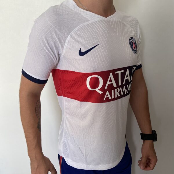 Camisa Paris Saint-Germain - PSG Away 2023/24 Jogador Branca Nike - Imagem 12