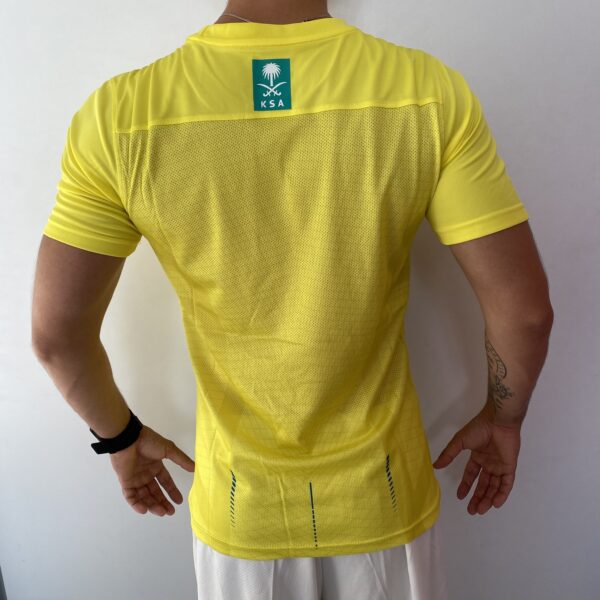 Camisa Al Nassr Home Versão Jogador Cristiano Ronaldo 7 CR7 2024 Nike Amarela - Imagem 26