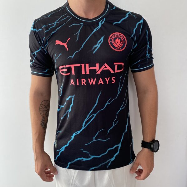 Camisa Manchester City Third Azul 2024 Versão Jogador Puma - Imagem 1