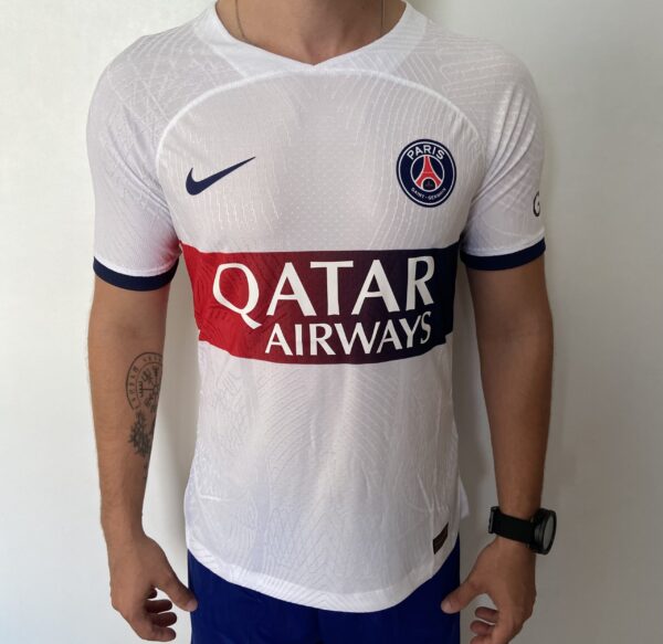 Camisa Paris Saint-Germain - PSG Away 2023/24 Jogador Branca Nike - Imagem 1