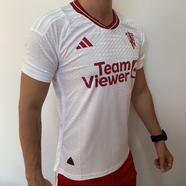 Camisa Manchester United Third Jogador 2024 Branca Adidas - Imagem 12