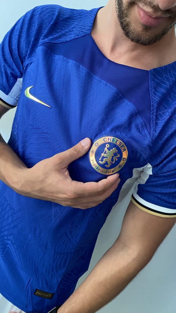Camisa Chelsea Home Versão Jogador 2024 Nike Azul - Imagem 13
