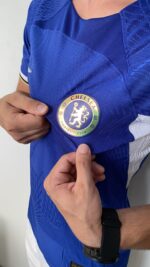 Camisa Chelsea Home Versão Jogador 2024 Nike Azul - Imagem 15