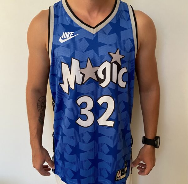 Camiseta Regata Basquete NBA - Orlando Magic - Shaquille O'Neal 32 - Classic Edition 2023 - Nike - Azul - Imagem 1