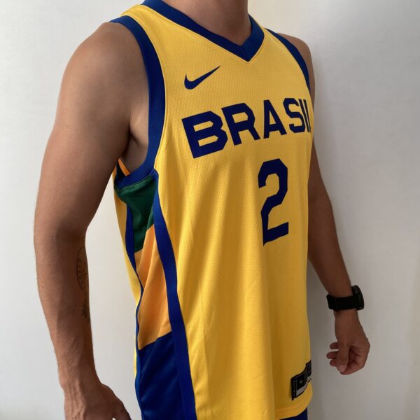 Camiseta Regata Basquete Brasil Yago 2 Amarela 2024 Nike - Imagem 10