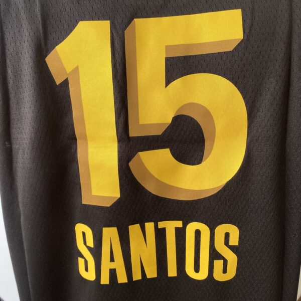 Camiseta Regata Basquete NBA Swingman Golden State Warriors Gui Santos 15 City Edition Preta Amarela 2024 Nike - Imagem 19