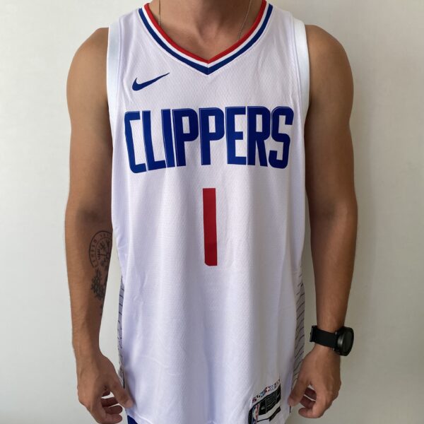 Camiseta Regata NBA Los Angeles Clippers Harden 01 Association Edition 2024 Branca Nike - Imagem 1