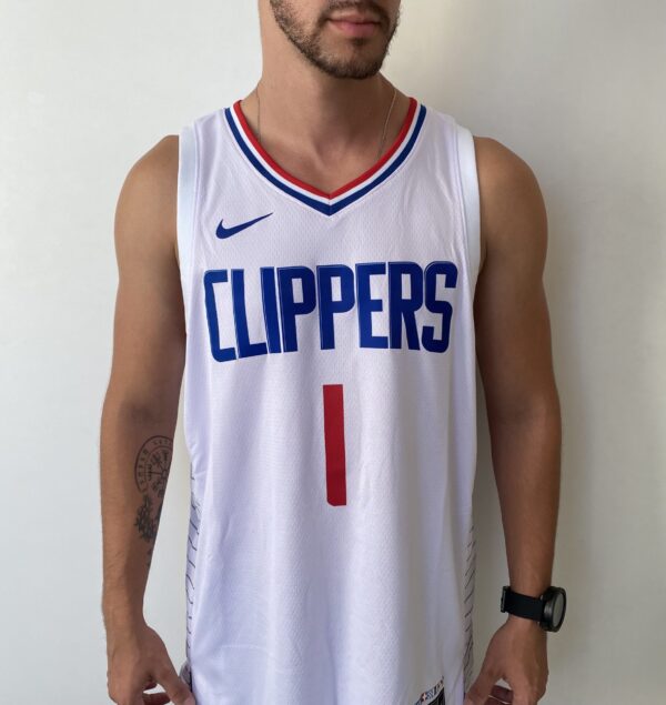 Camiseta Regata NBA Los Angeles Clippers Harden 01 Association Edition 2024 Branca Nike - Imagem 15