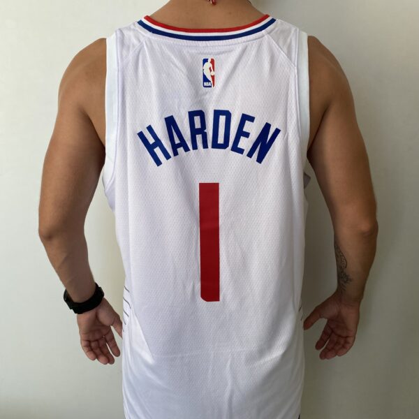 Camiseta Regata NBA Los Angeles Clippers Harden 01 Association Edition 2024 Branca Nike - Imagem 16