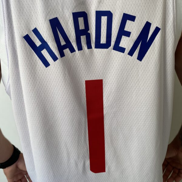 Camiseta Regata NBA Los Angeles Clippers Harden 01 Association Edition 2024 Branca Nike - Imagem 19