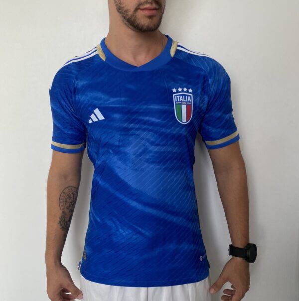Camisa Seleção Itália Home Versão Jogador 2023/2024 Azul Adidas - Imagem 10