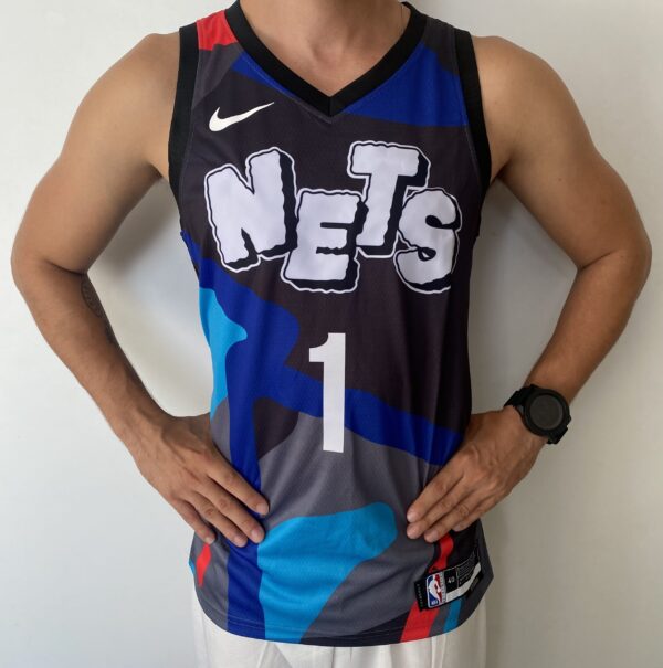 Camiseta Regata Basquete NBA Brooklyn Nets Mikal Bridges 1 City Edition Swingman 2024 Nike - Imagem 2