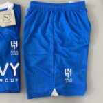 Kit Conjunto Infantil Crianças Camisa e Calção Al-Hilal Home 2024 Azul Puma - Imagem 5