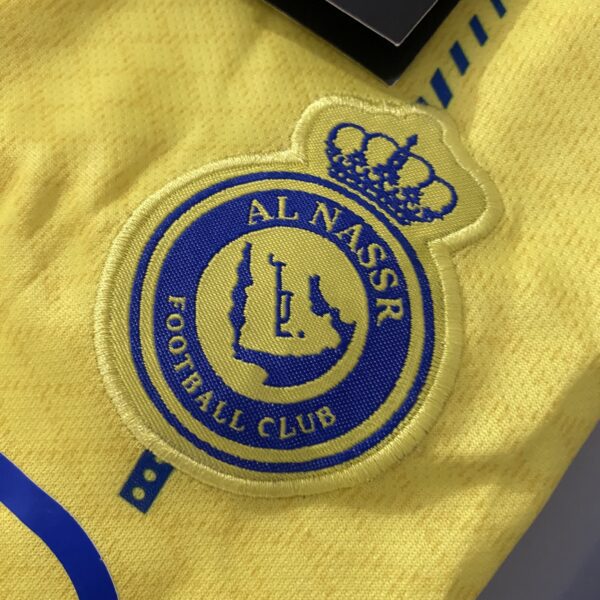 Kit Conjunto Infantil Crianças Camisa e Calção Al Nassr Home Amarela 23/2024 Nike - Imagem 3