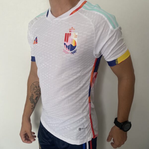 Camisa Seleção Bélgica Away Jogador 2023 Branca Adidas - Imagem 14