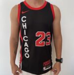 Camiseta Regata NBA Chicago Bulls - Michael Jordan 23 - City Edition Preta 2024 Nike
