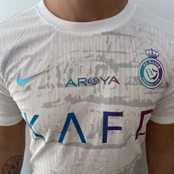 Camisa Al Nassr Third Versão Jogador 23/2024 Branca Nike - Imagem 9