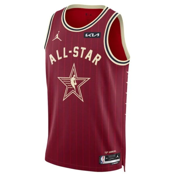 Camiseta Regata Basquete NBA All-Star Game Time Oeste 30 Stephen Curry Statement Edition Jordan Vermelho 2024 - Imagem 2