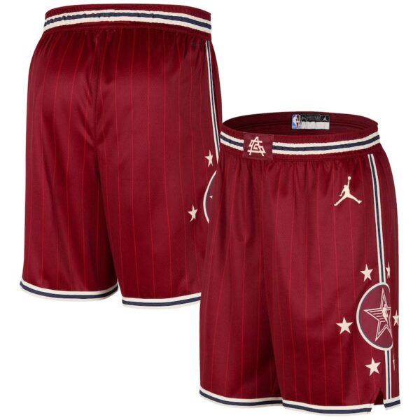 Short Bermuda Calção Basquete NBA All-Star Game Time Oeste Statement Edition Jordan Vermelho 2024 - Imagem 11