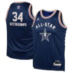 Camiseta Regata Basquete NBA All-Star Game Time Leste 34 Giannis Antetokounmpo Statement Edition Jordan Azul 2024 - Imagem 15