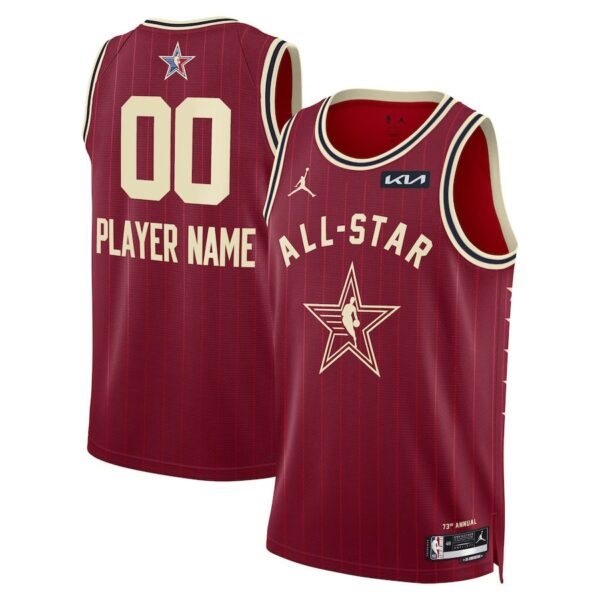 Camiseta Regata Basquete NBA All-Star Game Time Oeste Personalize (Nome e Número) Statement Edition Jordan Vermelha 2024 - Imagem 1