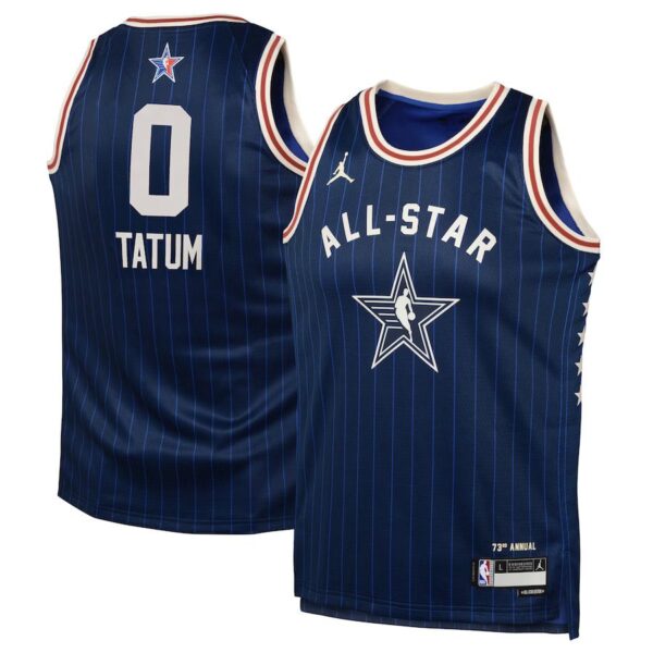 Camiseta Regata Basquete NBA All-Star Game Time Leste 0 Jason Tatum Statement Edition Jordan Azul 2024n - Imagem 1