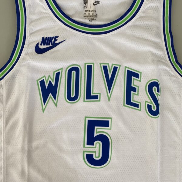 Camiseta Regata NBA Minnesota Timberwolves - Anthony Edwards 5 - Classic Edition Swingman Branca 2024 Nike - Imagem 20