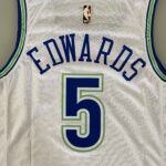 Camiseta Regata NBA Minnesota Timberwolves - Anthony Edwards 5 - Classic Edition Swingman Branca 2024 Nike - Imagem 30