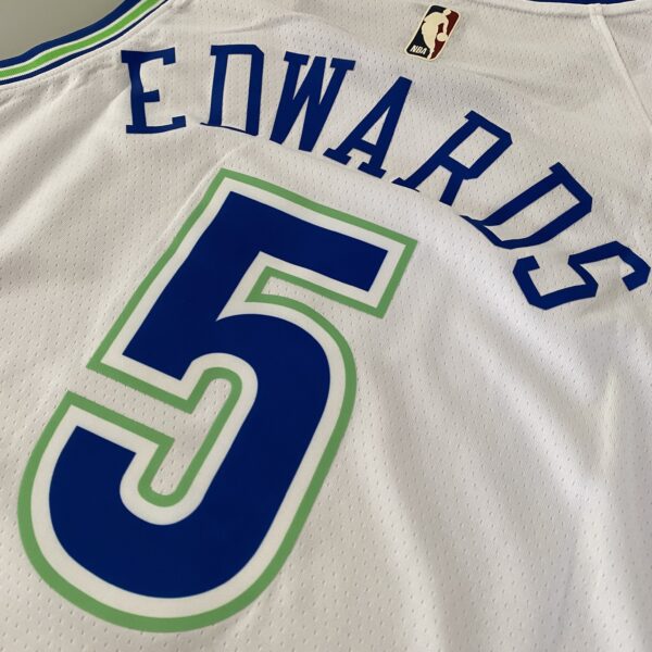 Camiseta Regata NBA Minnesota Timberwolves - Anthony Edwards 5 - Classic Edition Swingman Branca 2024 Nike - Imagem 33